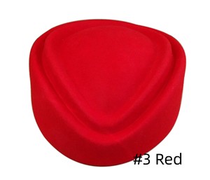High Quality Wool Pillbox Hat Teardrop <strong>Fascinator</strong> Sweet Design for Four Seasons Stewardess Parties Casual Business Outdoor - Product Image 2