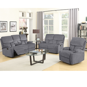Ensemble de canapés de cinéma <span class=keywords><strong>maison</strong></span> en tissu personnalisé CY, canapé inclinable et fauteuil inclinable avec console, salon moderne - Product Image 1