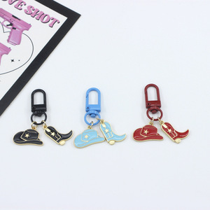 Porte-clés Cowboy Western Américain Chapeau de Cowboy Bottes de Cowboy Alliage Durable Voiture Sac Couple Pendentif Ornement Accessoires - Product Image 5