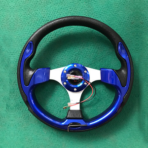 Custom Racing Steering <b>Wheel</b> 13 Inch 320mm PU Material 3 <b>Spokes</b> For Car Use - Product Image 4