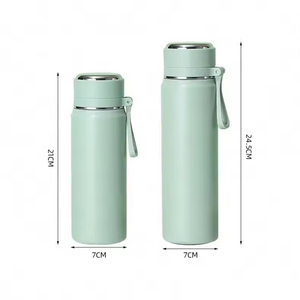 500ML Customized Logo Stainless Steel Bullet Shape Cup Vacuum <b>Flasks</b> Sports Thermoses Water <b>Bottle</b> with Lid - Product Image 2