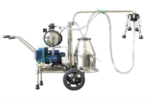 Máquina de Ordeño de Vacas con Aspiradora de un Solo Cubo, Eléctrica, de Acero Inoxidable, Portátil, para Granjas Lecheras, con Pulsador - Product Image 3