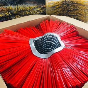 <span class=keywords><strong>Brosse</strong></span> à disque de déneigement à poils en poly rouge de 520mm de diamètre pour l'industrie et le bricolage Support OEM personnalisé pour le nettoyage des routes - Product Image 6