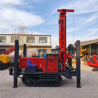 Foreuse hydraulique autopropulsée haute mobilité pour puits d'eau, avec pompe et moteur de boîte de vitesses, profondeur 300m