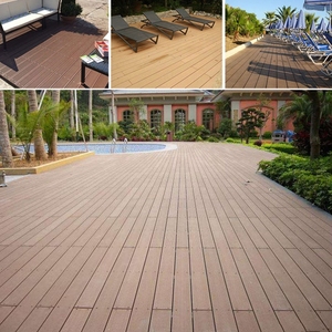 Planches de terrasse en composite bois-plastique résistantes aux intempéries, imperméables et durables pour l'extérieur - Product Image 4
