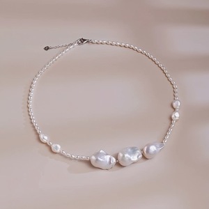 Collar de Cola de Pez Alienígena Barroco con Perla Natural de Agua Dulce, Accesorio de Lujo para Otoño e Invierno - Product Image 2