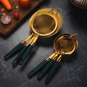 High Quality 18/8 Stainless Steel Gold Filter Strainers Flour Sifter Strainer Baking Sieve Tea Strainer Filter Mesh Spoon - Product Image 6