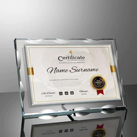 Plaque de présentation en cristal la plus vendue - Certificat et plaque d'honneur personnalisés pour récompense pour une excellente performance - Agent agréé