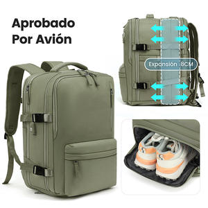 Sac à dos de voyage grand format approuvé pour les vols avec compartiment à chaussures, sac à dos extensible, sac à dos pour ordinateur portable de voyage - Product Image 2