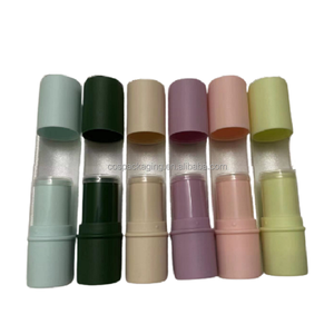 บรรจุภัณฑ์ลิปบาล์ม 6 กรัม สีฟ้าเขียวด้าน แบบกลม บรรจุได้โดยตรง  หลอดเปล่าสำหรับบลัชออน คอนทัวร์สติ๊ก - Product Image 3