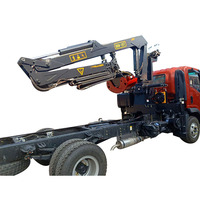Wood Timber Log Trailer with Crane/ Forest Trailer Log Loader Grapple