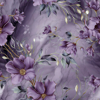 Tissu crêpe Koshibo épais 130 g/m² à motif floral 100 % polyester, populaire au Canada, pour robes de femmes âgées
