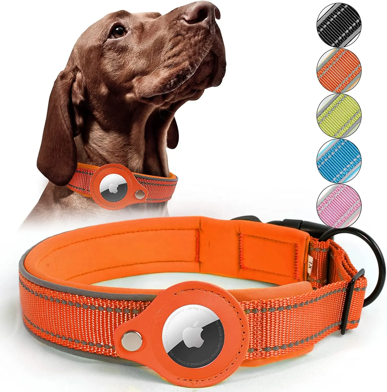 Nhiệm vụ nặng nề con chó GPS Tracker cổ áo độn chó cổ áo phản quang con chó GPS theo dõi cổ áo cho trường hợp bảo vệ tương thích