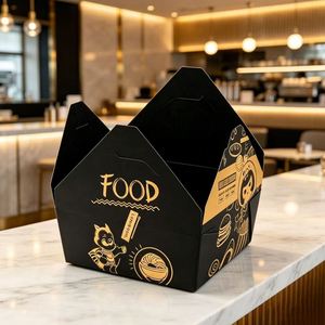 Caja de Embalaje Desechable Personalizada para Comida Rápida, Ensaladas, Pollo Frito y Hamburguesas para Llevar, Venta al Por Mayor - Product Image 3