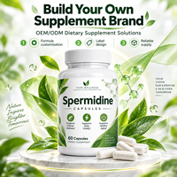 Capsules de Spermidine Formule Personnalisée 60 Unités Complément Alimentaire pour le Bien-être Cellulaire et le Soutien Quotidien de la Vitalité OEM ODM