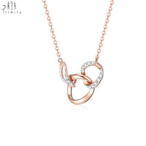 Quality certifications Daily Wearing Fine Jewelry 18K Solid <b>Rose</b> <b>Gold</b> <b>Pendant</b> Real Natural Diamond <b>Necklace</b> For Woman's Gift - Product Image 4