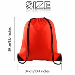 Mochila Promocional de Poliéster 210D con Cordón, Logotipo Personalizado Impreso, Bolsa Roja con Cordón para Guardar Objetos - Product Image 2