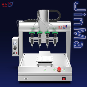 Machine <span class=keywords><strong>de</strong></span> distribution <span class=keywords><strong>de</strong></span> colle à <span class=keywords><strong>seringue</strong></span> à 4 têtes, contrôlée par PLC, avec boîte <span class=keywords><strong>de</strong></span> vitesses et moteur, distributeur automatique à station unique - Product Image 1