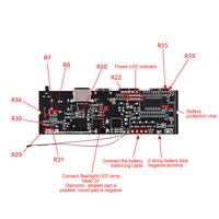 QC3.0 3S 4S 5S 65W 100W Batterie externe Double Port C Module d'alimentation Mobile à Charge rapide bidirectionnelle 18650 Protection de la température de charge