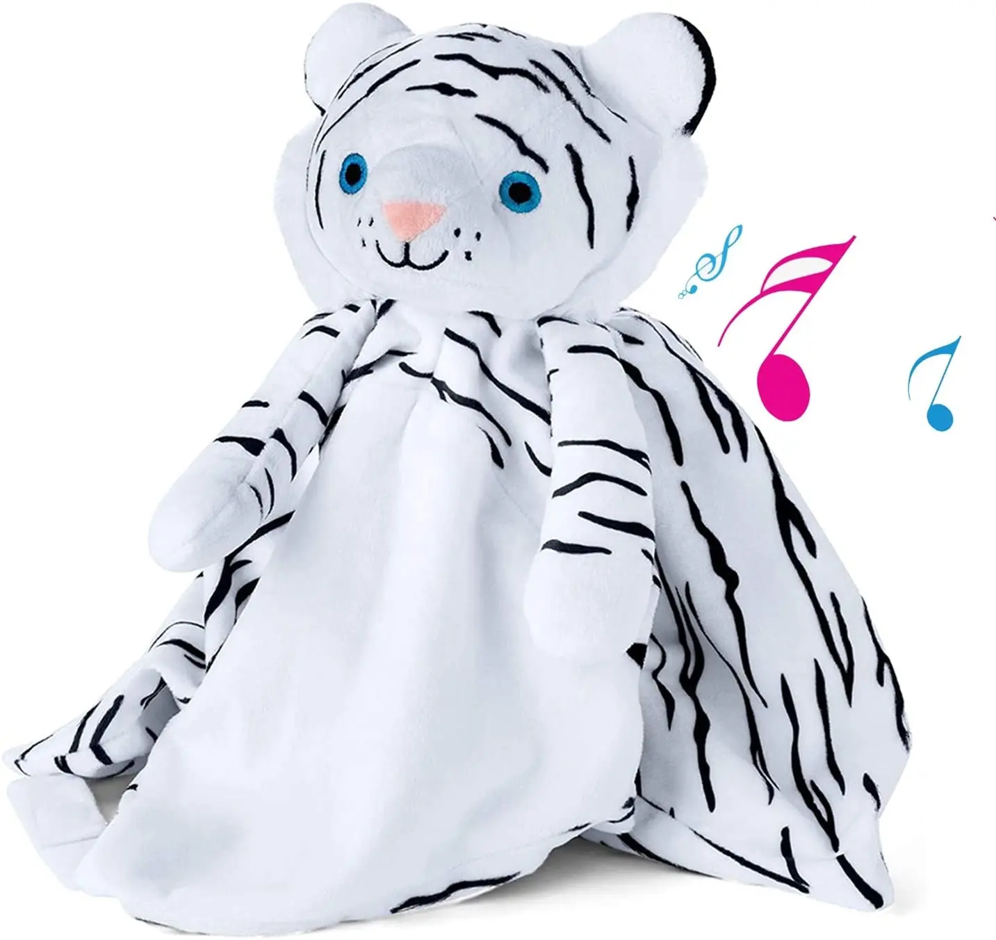 Mesin Suara Bayi Snuggly, Harimau Putih dengan Lullaby dan Kebisingan Putih-Buaian Tidur, Menenangkan, Suara Detak Jantung