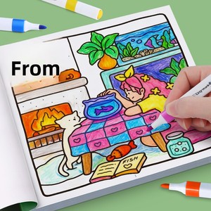 Libro de <span class=keywords><strong>Colorear</strong></span> <span class=keywords><strong>para</strong></span> Niños con 2 Estilos: Animales Marinos y Amigos Acogedores, Patrón de <span class=keywords><strong>Dibujos</strong></span> Animados, Libro de Ejercicios de Dibujo de Líneas Simples <span class=keywords><strong>para</strong></span> Niños Pequeños y Educación en Casa - Product Image 4
