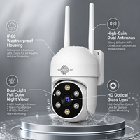 Caméra de surveillance CCTV sans fil HD 2MP, caméra de sécurité IP WiFi extérieure, vision nocturne à 360 degrés, mini moniteur vidéo