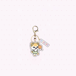 Porte-clés et pendentif de sac en acrylique avec impression UV, personnalisé, motif dessin animé créatif du groupe féminin étranger IVE, accessoire souvenir star tendance - Product Image 4