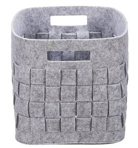 <span class=keywords><strong>Chine</strong></span> fournisseurs en gros panier de rangement tissé en tissu feutre rectangulaire plié à la main de haute qualité avec poignées - Product Image 1