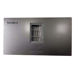 Table de cuisson à <span class=keywords><strong>induction</strong></span> encastrable 2 zones avec <span class=keywords><strong>hotte</strong></span> <span class=keywords><strong>intégrée</strong></span> en céramique pour hôtels et foyers, en acier inoxydable - Product Image 1