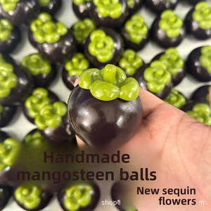 Best-seller transfrontalier : Jouet de construction incassable en forme de mangoustan, billes croustillantes et pétales scintillants - Product Image 2