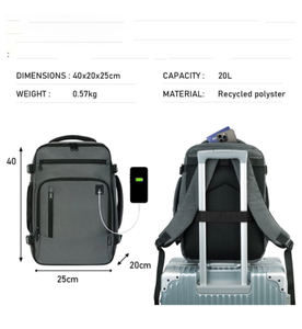 <span class=keywords><strong>Bolsa</strong></span> <span class=keywords><strong>de</strong></span> equipaje <span class=keywords><strong>de</strong></span> mano para viaje, mochila <span class=keywords><strong>de</strong></span> equipaje <span class=keywords><strong>de</strong></span> mano reciclada para mascotas, ecológica, para llevar debajo del asiento, 20L, impermeable, para <span class=keywords><strong>deporte</strong></span> al aire libre, <span class=keywords><strong>40x20x25</strong></span> - Product Image 6