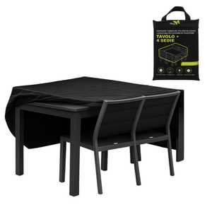 Housse de protection pour mobilier d'extérieur 165x140x90 cm en polyester 210D pour table et 4 chaises, idéale pour le jardin - Product Image 1