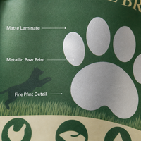Sachet Doypack personnalisé imprimé pour aliments pour animaux de compagnie avec soufflet, fermeture éclair refermable, sac à fermeture Zip Lock, emballage laminé mat