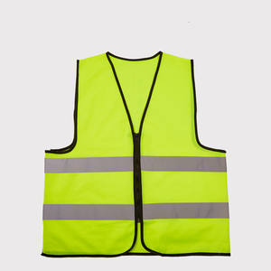 بيع بالجملة سترة سلامة البوليستر مع سحاب شعار قابل للتخصيص المواد العاكسة الملونة يضم اثنين من العاكسات - Product Image 2