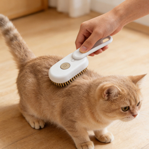 Factory Portable Silicone 3-in-1 <b>Pet</b> Hair Removal <b>Brush</b> with Steaming Spray & Massage Comb for Cats - Product Image 3