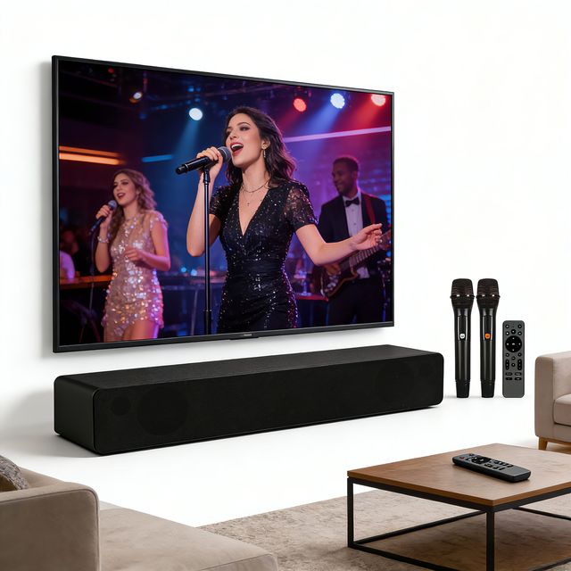 Protek Smart Soundbar Home Theater Speaker System MDF 2.1 Channel -ARC All One Karaoke WiFi Wireless Song Request Screen