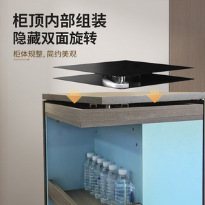 Librería giratoria en forma de boomerang con rotación de 180 grados para la sala de estar, mueble para vinos, almacenamiento creativo y organización. - Product Image 5