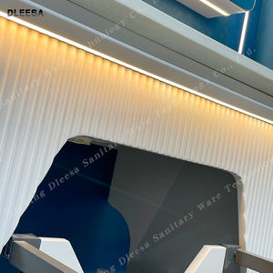 Kamar mandi Italia <span class=keywords><strong>Vanity</strong></span> mewah Modern <span class=keywords><strong>32</strong></span> inci marmer meja tahan air Pvc <span class=keywords><strong>Vanity</strong></span> untuk kamar mandi - Product Image 5