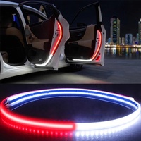Bande lumineuse d'avertissement de porte dynamique RVB/blanc + rouge clignotant, kit d'éclairage LED environnemental pour voiture