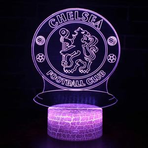 Lampe LED décorative 3D en acrylique en forme de ballon de football avec changement de couleur et télécommande pour la décoration intérieure - Product Image 6
