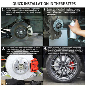 ชุดจานเบรกขนาดใหญ่4หม้อคาลิปเปอร์ขนาดใหญ่370มม. ชุดเบรคขนาดใหญ่แบบพิเศษเวลาจำกัด - Product Image 4