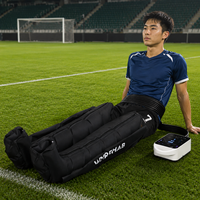 Bottes de récupération à compression d'air à 6 chambres, système de massage séquentiel pour la récupération sportive et la relaxation musculaire, portables et rechargeables