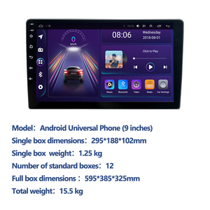 Ram mô hình 9 \ "1 + 16/2 + 32 Xe Stereo DIN đôi màn hình cảm ứng đài phát thanh <span class=keywords><strong>Android</strong></span> autoradio với Carplay MP5 phương tiện truyền thông Máy nghe nhạc 1-năm bảo hành - Product Image 4