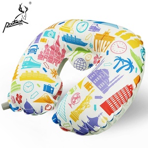 RO-13 Routman Logo Personnalisé Bureau Sieste Sommeil <span class=keywords><strong>Voyage</strong></span> Utilisation D'air Gonflable U Forme <span class=keywords><strong>Cou</strong></span> Oreiller - Product Image 3