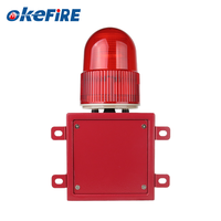 Sirène d'alarme industrielle Okefire 120 dB, lumière rouge clignotante LED électrique puissante, rotative, IP65, montage mural, AC 220V