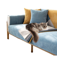 Tapis de canapé en peluche de style dessin animé, design moderne et luxueux, imperméable, anti-adhérent aux poils, respirant, en nylon, pour chiens et chats, idéal pour les voyages