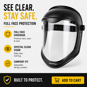 Protector Facial Completo Antivaho y Antirrayaduras, Doble Protección, Multiusos para Seguridad Industrial, de Construcción y Doméstica - Product Image 1