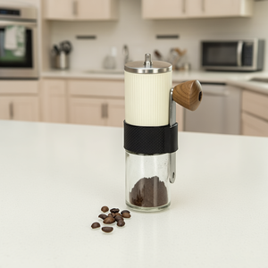 Productos ecológicos Molinillo de Café Manual Molinillo de mano de granos de café con núcleo de acero inoxidable y mecanismo de doble rodamiento - Product Image 1