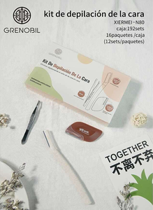 Set per la cura delle sopracciglia Grenobil con punta inclinata in acciaio inossidabile per la rimozione dei peli del viso - Product Image 3