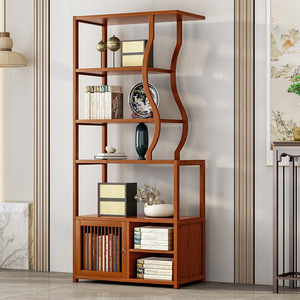 San Tai Antique Display <b>Shelf</b> Walnut Irregular Shape Freestanding Living Room Decorative <b>Rack</b> For Adults And Elderly - Product Image 2